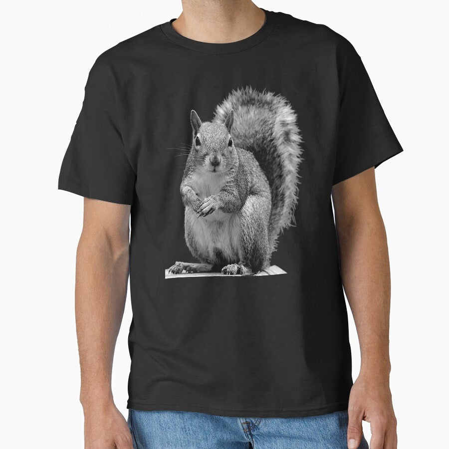 Classic Squirrel - Black and White by WildWoyages