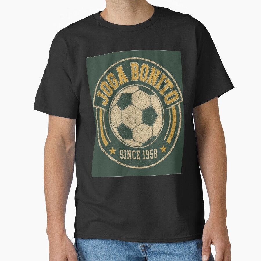 JOGA BONITO Since 1958 Vintage Brazil Football Retro Badge | Brazilian Soccer Fan Design.png by rebuZZ-Apparels-The Minimalistic Buzz