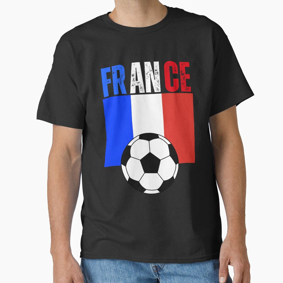 France Soccer Flag Vintage Football Fan Design | French Team Supporter Gift by Karim-Karem