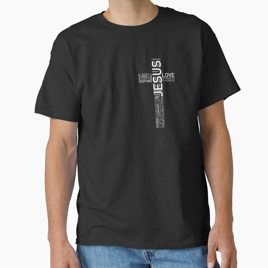 White on Black Christian Cross Design by Seek-salvation