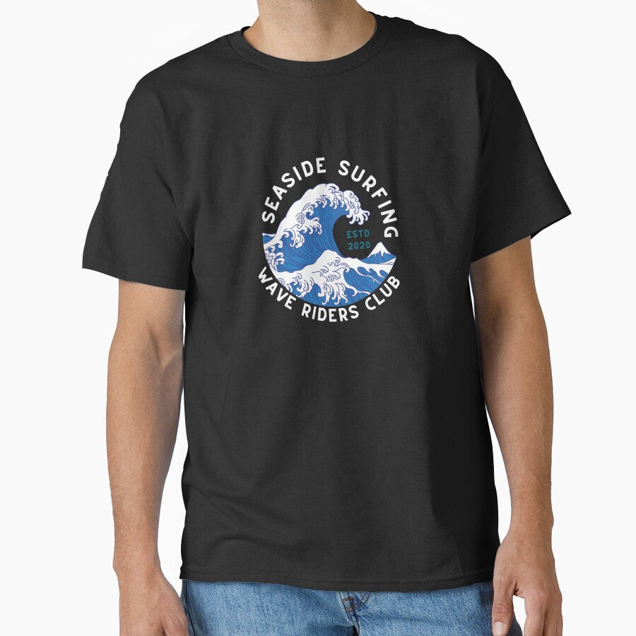Vintage Art Seaside Surfing Wave Riders Club by FrescoNat
