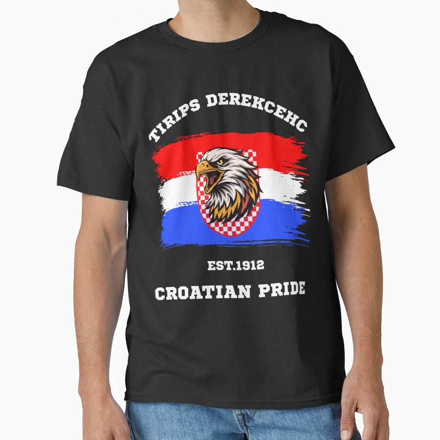 Croatia Checkered Spirit Croatian Pride Eagle Graphic by WildTrace