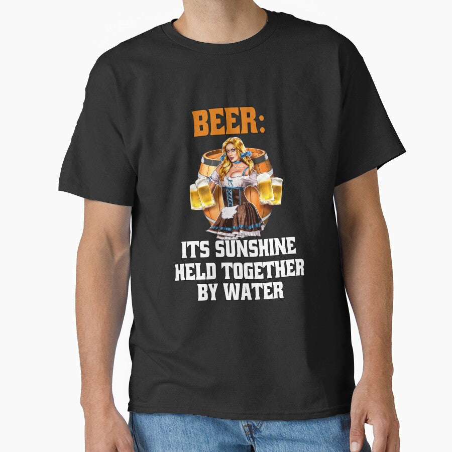 Funny Sarcastic Beer Drinkers Beer: Its Sunshine Held Together By Water by fantasticdesign