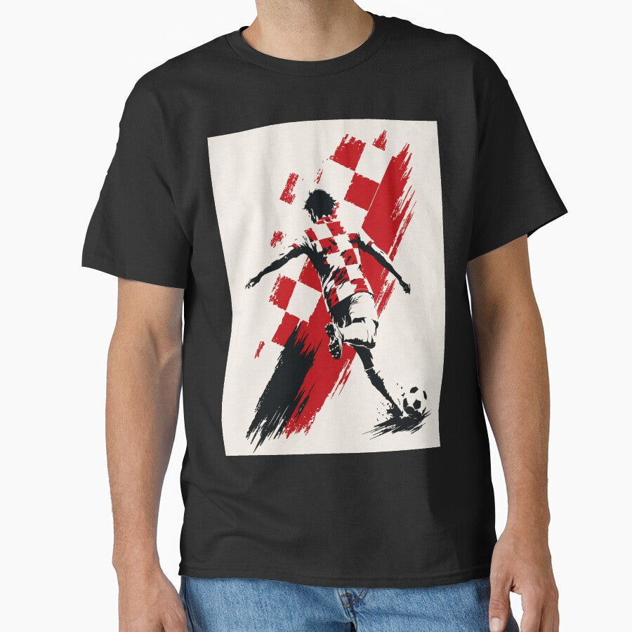 Croatia Football Action Minimalist Print by Studio pod Burom