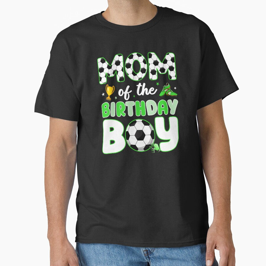 Mom Of The Birthday Boy Soccer Mother Football Celebration by AmaXONIC