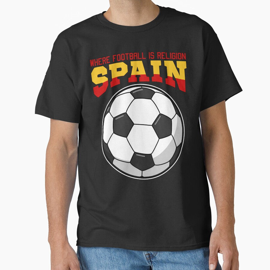 SPAIN WHERE FOOTBALL IS RELIGION - FOOTBALL GIFT by KEF Custom