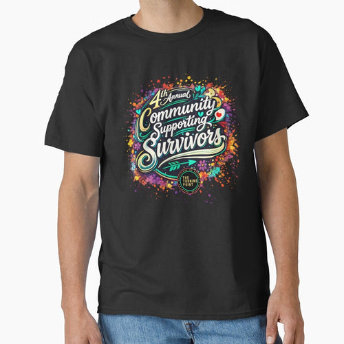 4th Annual Community Supporting Survivors T-Shirt | Sexual Assault Awareness Month | Survivor Support Tee by The Turning Point  Rape Crisis Center