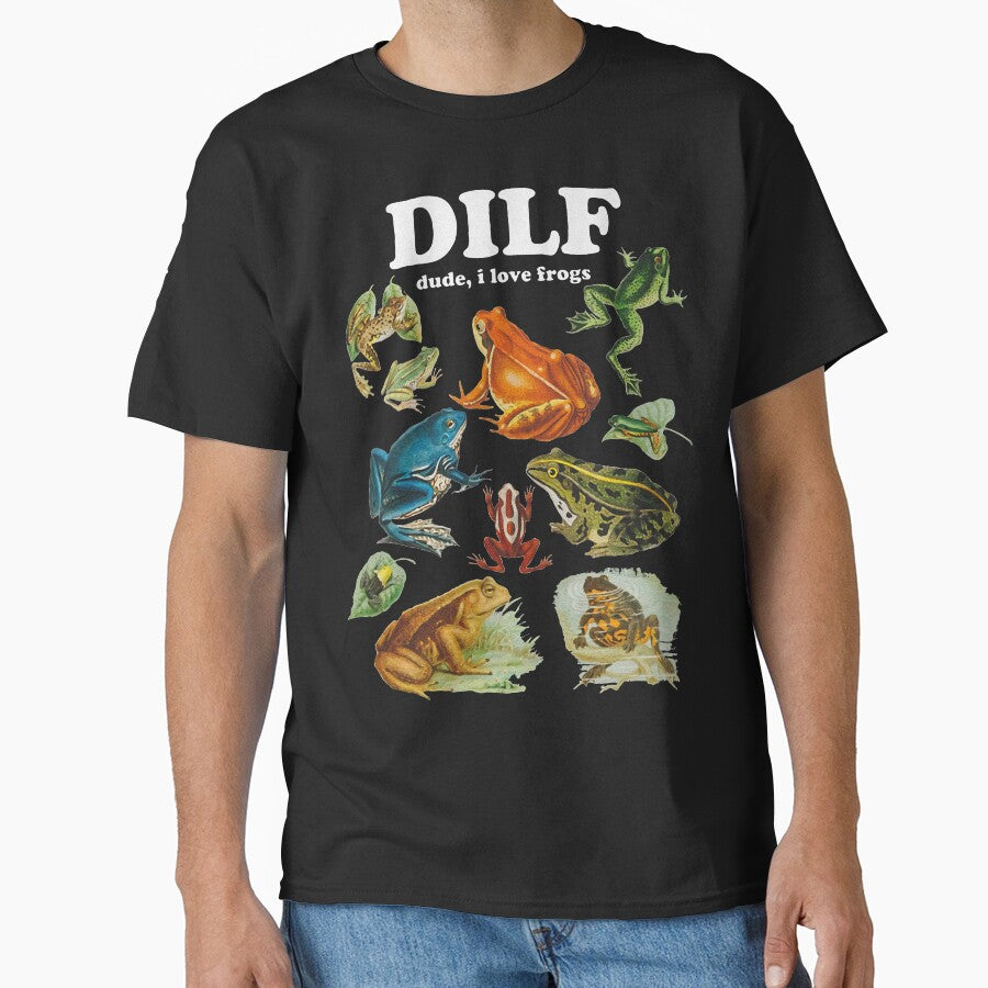 Funny DILF Damn I Love Frogs Cottagecore Aesthetic by brandiedeeanna