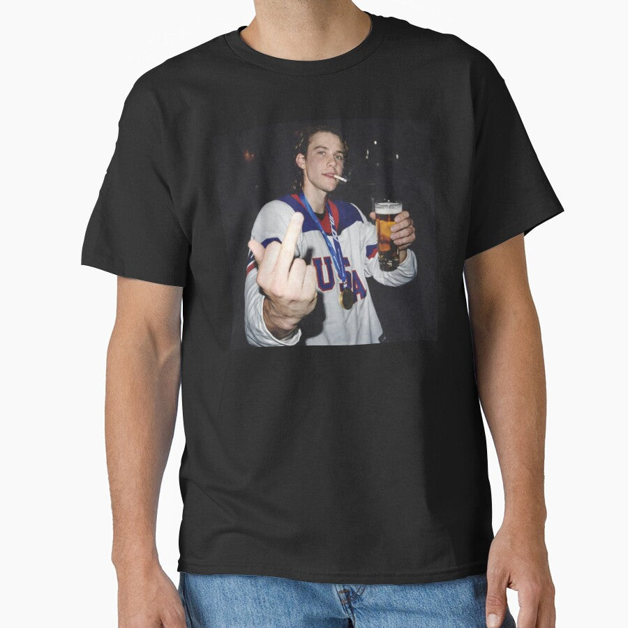 Funny Jack Hughes USA Gold Hockey, Patriotic Hockey, Hockey Graphic, American Hockey Pride by sugarghoulz