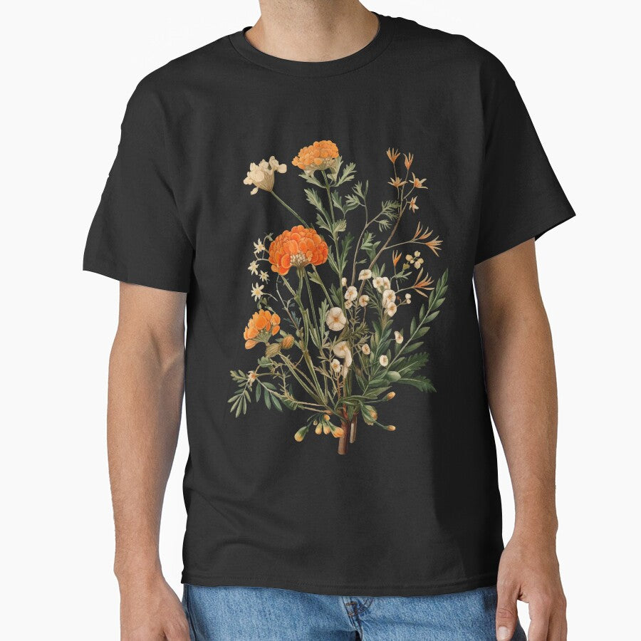 Vintage orange wildflowers by Enyr