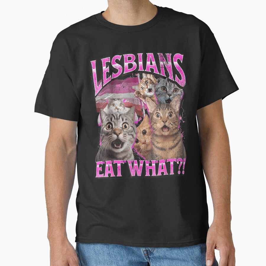 Lesbians Eat What Funny Cat Gay Pride Lgbtq Pun by ShalandrJones7