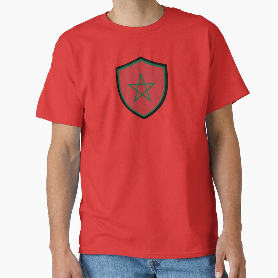 morocco flag shield emblem graphic by GlobalPrintArt