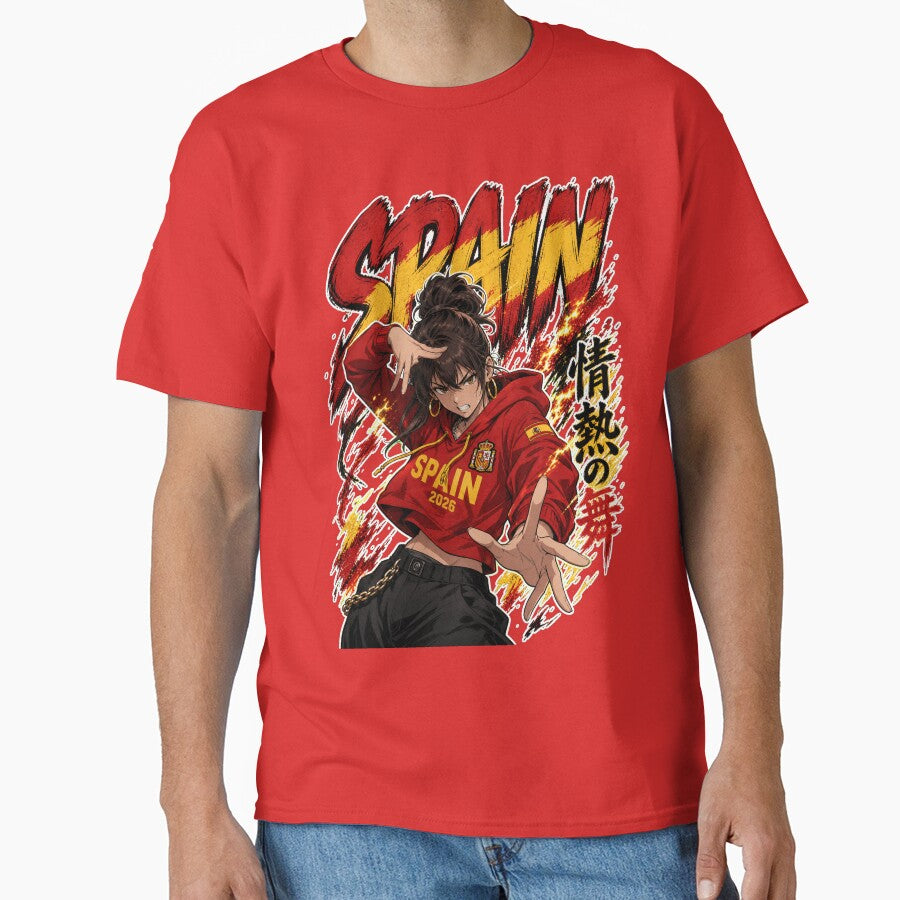 Spain Anime Girl Soccer World Cup 2026 by Senpai Syndicate