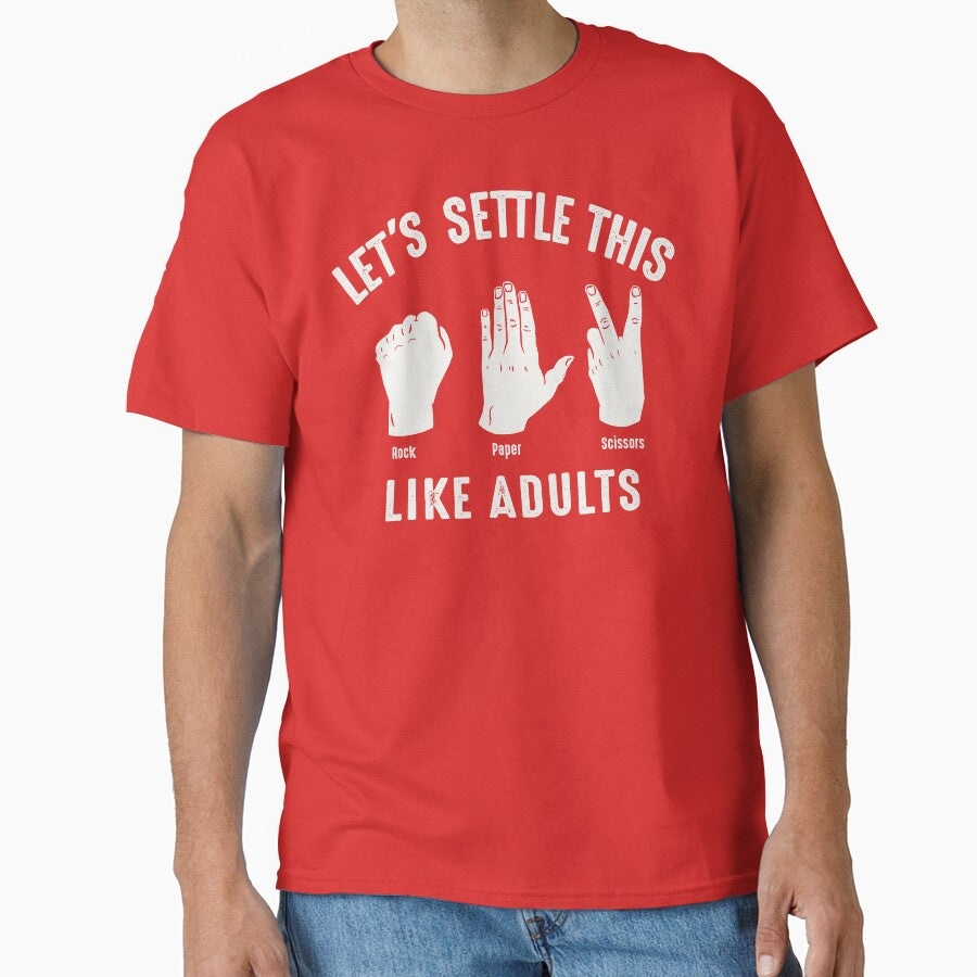 Lets Settle This Like Adults Rock Paper Scissors by Alema Art
