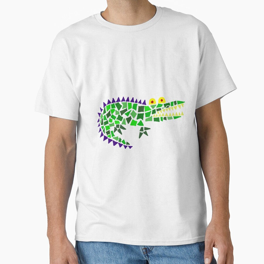 Funny and Cool Crocodile Abstract Art Original by Nature's Fancy