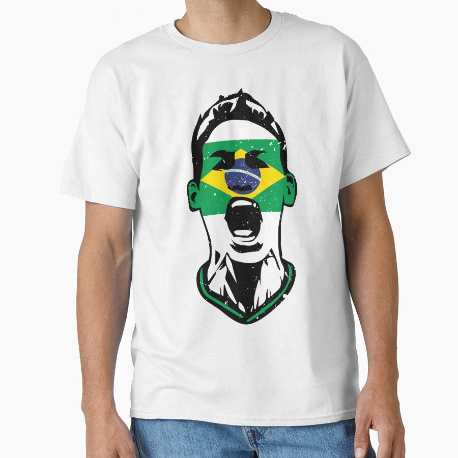 Brasil Team 2018 Fan Flag Face by screenworks
