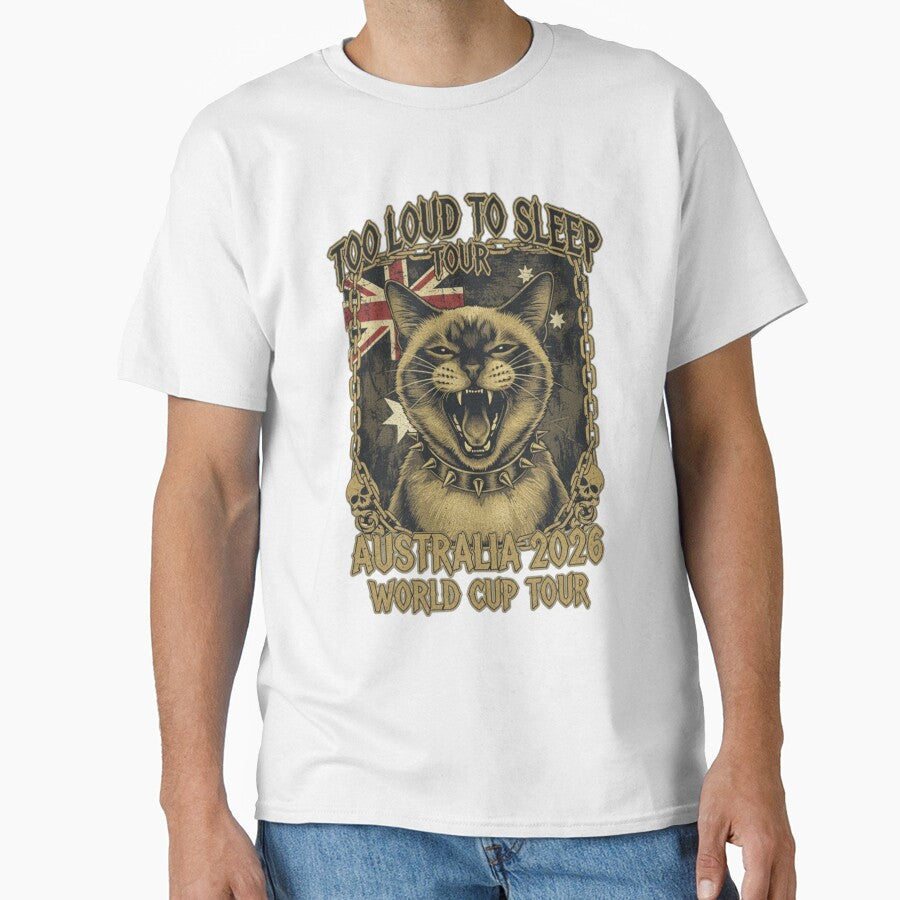 Too Loud to Sleep Tour — Australia World Cup Rock Tee by catastrocat