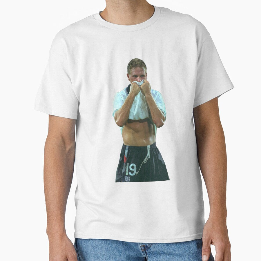 Paul Gascoigne Crying T-Shirt, Italia 90 England Football Shirt, Retro England Soccer Tee, Vintage World Cup Graphic T-Shirt, Three Lions Fan Gift by ToastDesign