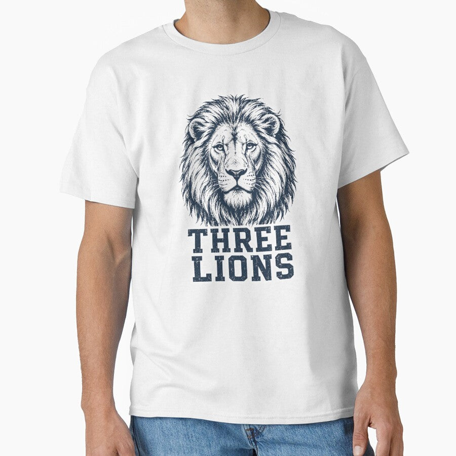 Three Lions Shirt England Football Supporter Tee Vintage World Cup Fan by ToastDesign