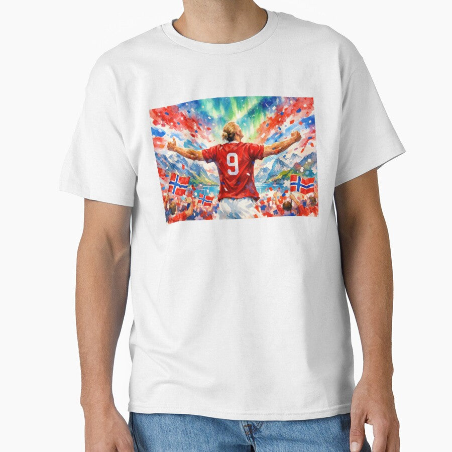 Norway Soccer Vibes  Soccer Player Celebrating Victory by BrickByDream