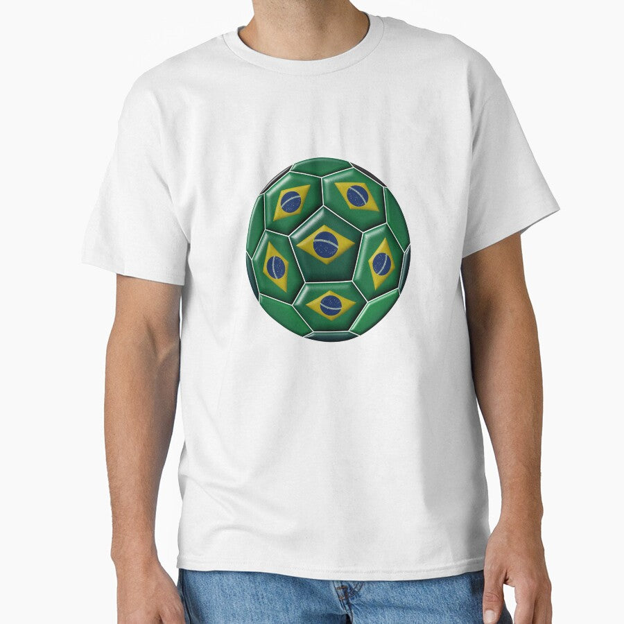 Soccer ball with Brazilian flag by siloto