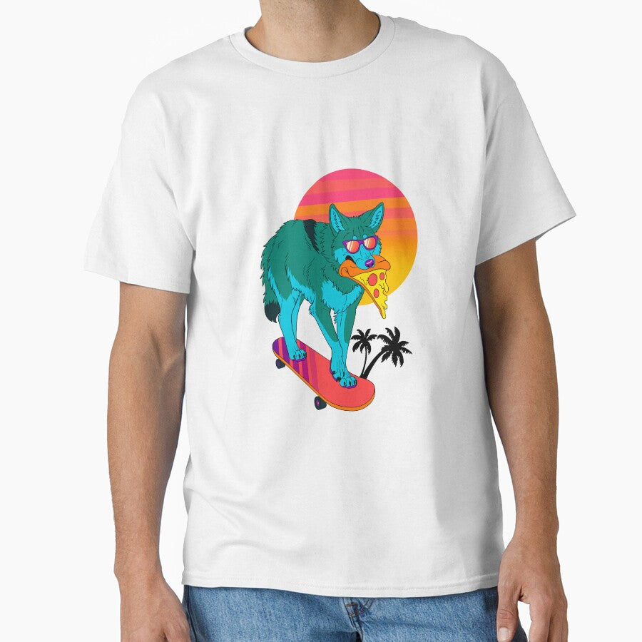 Retrowave Coyote by Stray Songdog