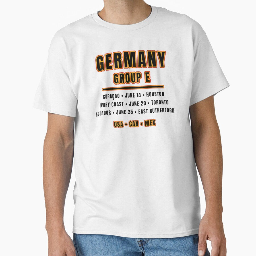 Germany Football Fixtures T-Shirt – Group E Schedule Shirt by The Hairy Melon