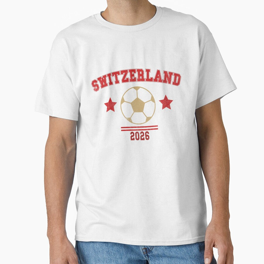 Switzerland — Vintage Soccer Tee by C & T ArtLab
