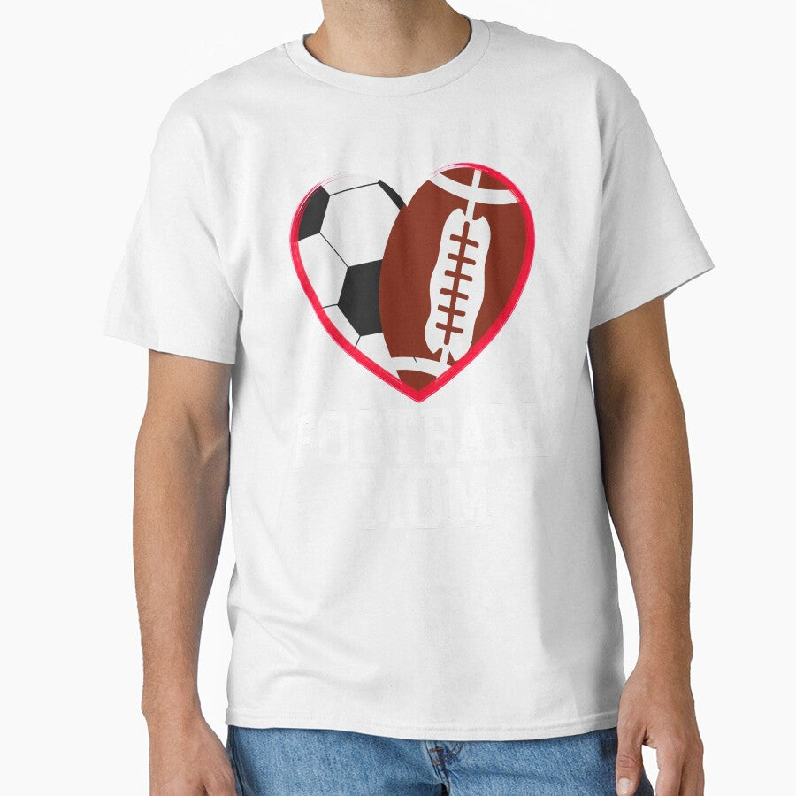 Soccer Mom Football Baller Heart Shape by Drathaar