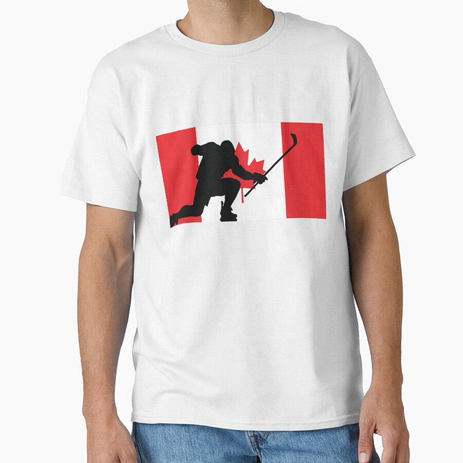 Hockey Canada Silhouette Goal Celebration by CanvasTee