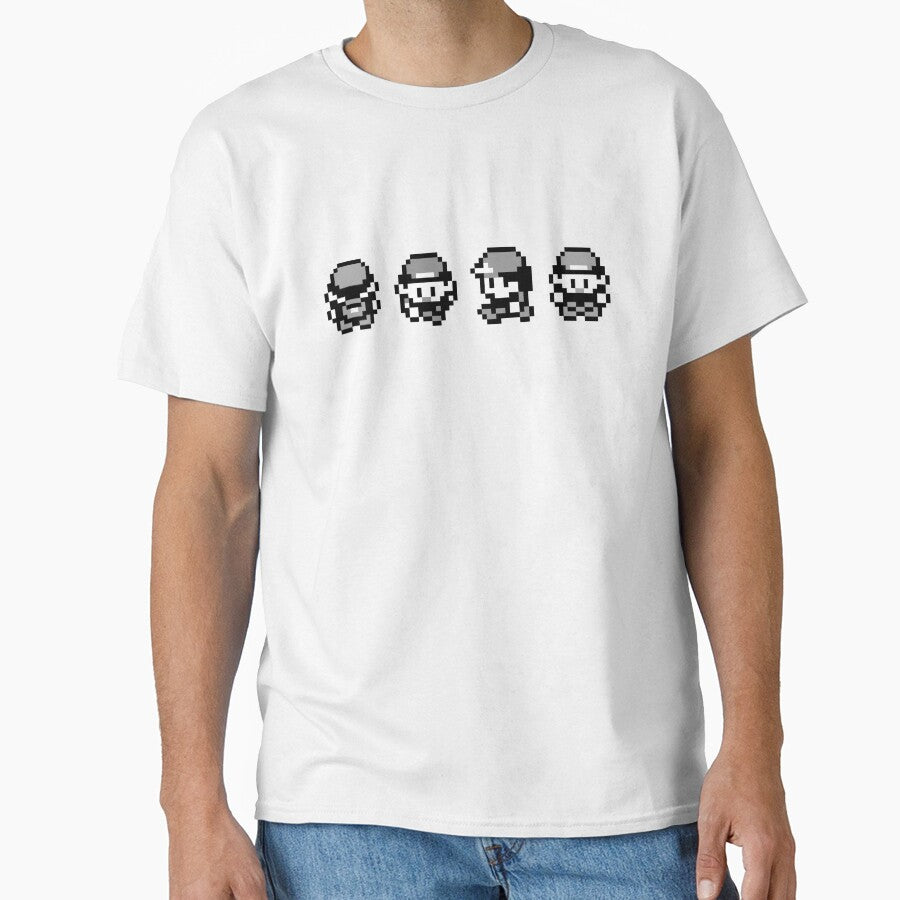 Red and Friends (Gray version) - Gameboy Character - Retro pixel art by ItsRetro90s
