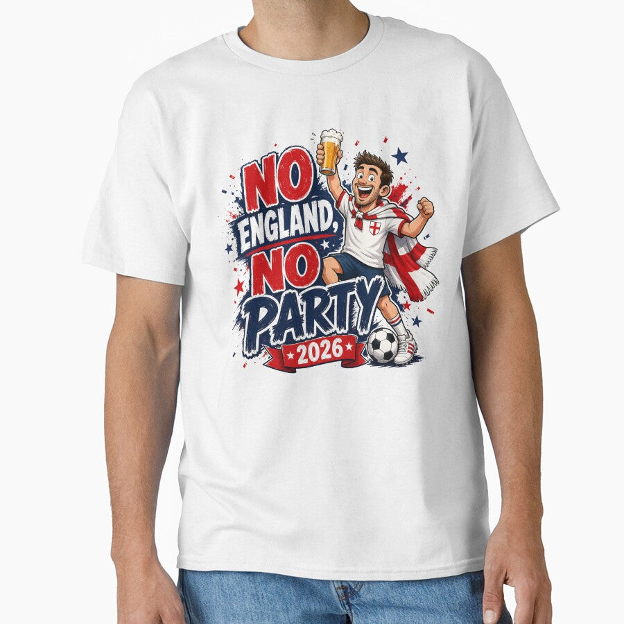 No England No Party 2026 England Football Fan Design by UrbanKangaroo