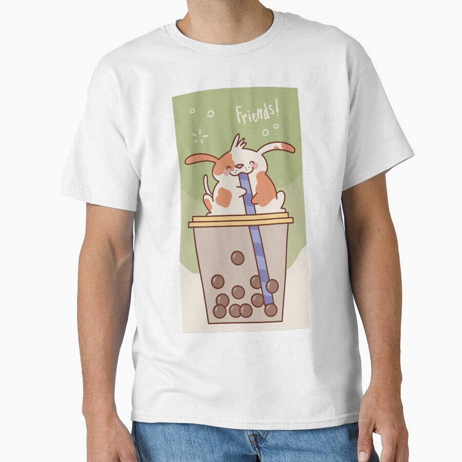 Kawaii rabbit and Bobba tea Phone cover and stickers by GulQari
