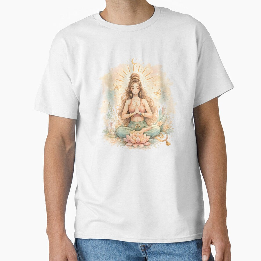 Yoga Life Namaste All Day Boho Watercolor Gift Idea for Funny Fans by Divakar Fashion