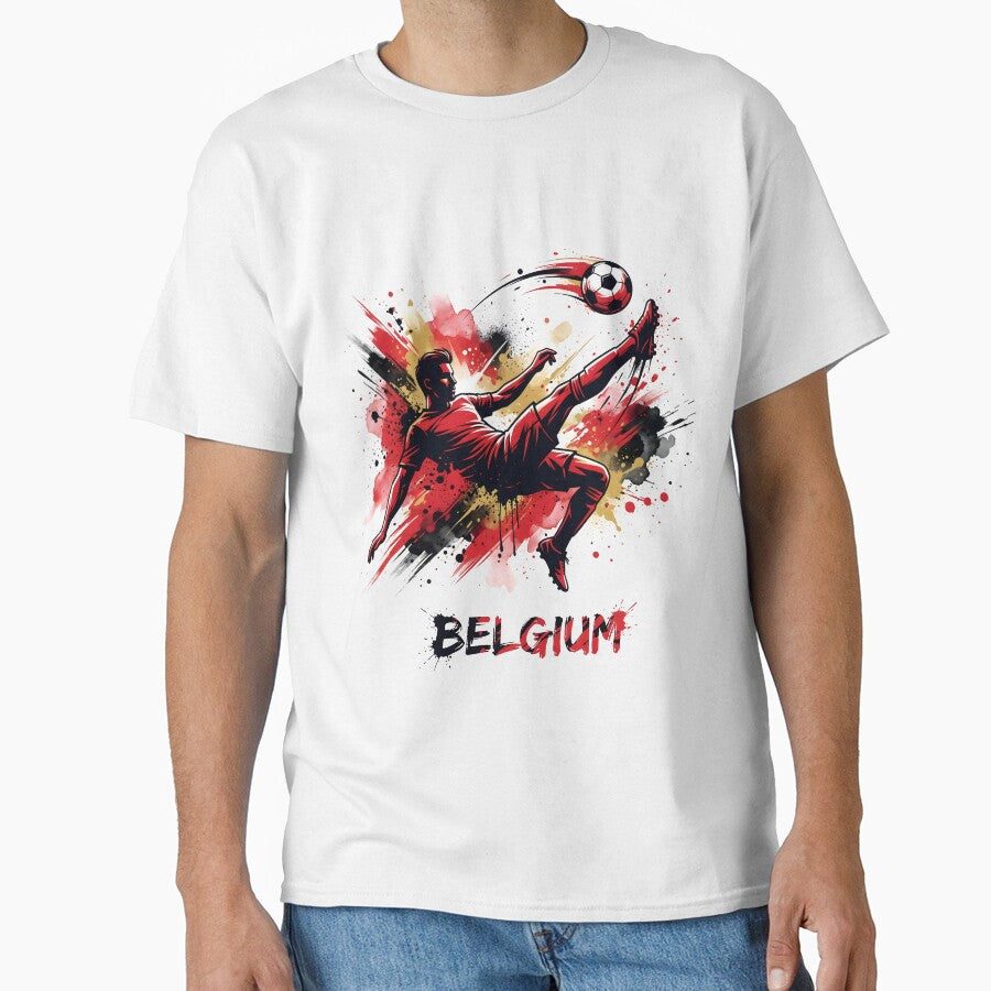 Belgium Soccer Fan T-Shirt | Red Black Football Pride Tee | Belgian Fan Gift 2026 by 3ac-Arts