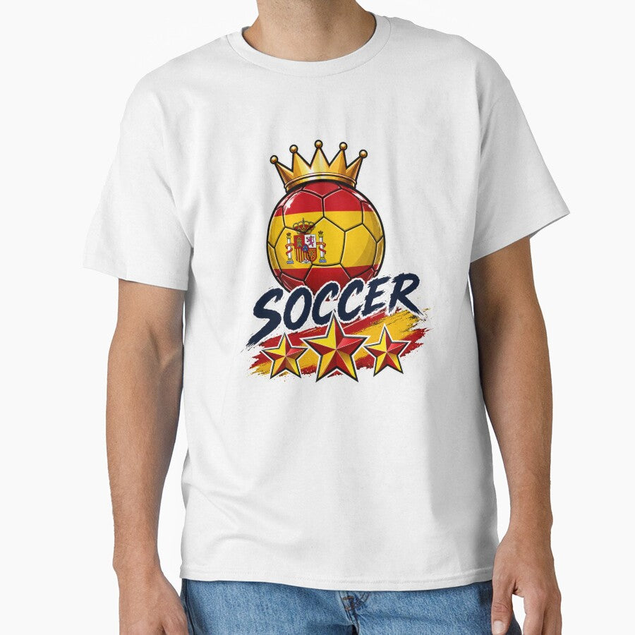 Spain Flag Crowned Soccer Ball by QuiteOrbit