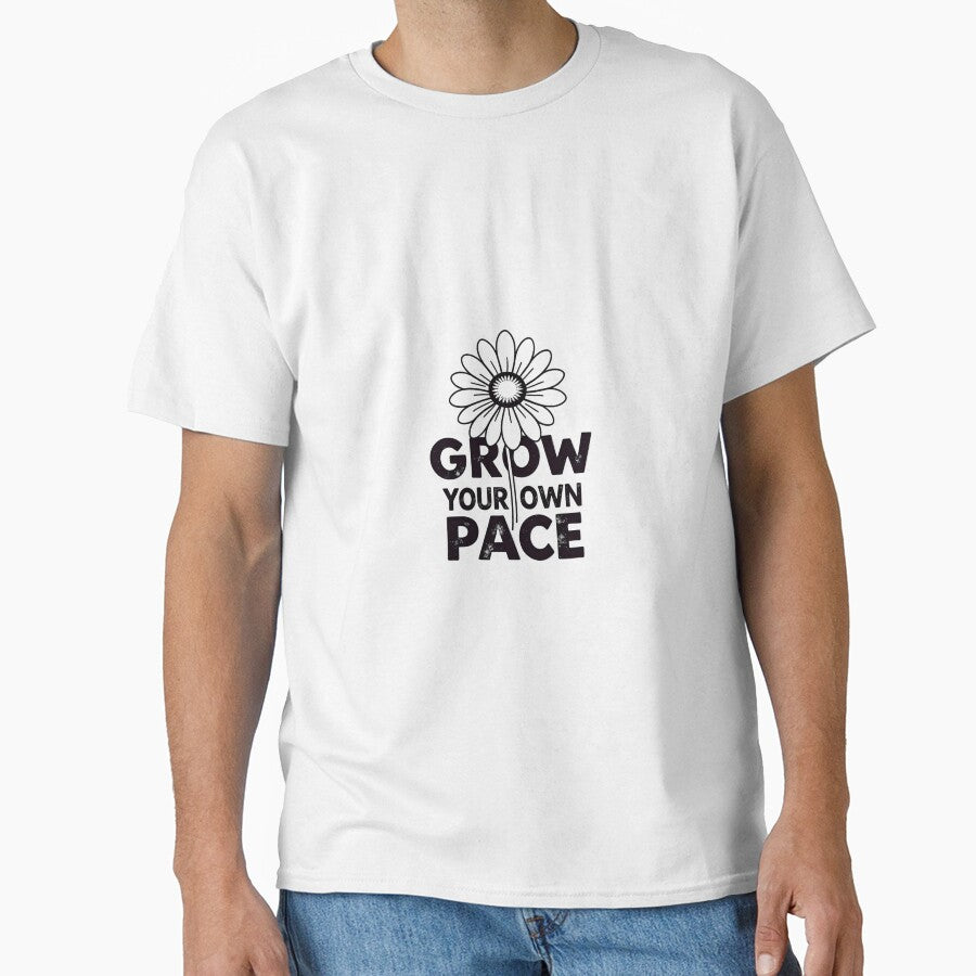Minimalist Flower Grow At Your Own Pace Positivity by avexocartel