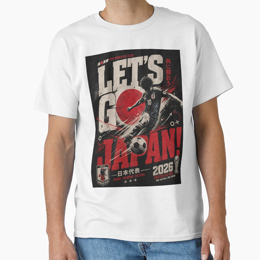 Let’s Go Japan – World Cup 2026 Vintage Distressed Soccer Fan by Jandedan