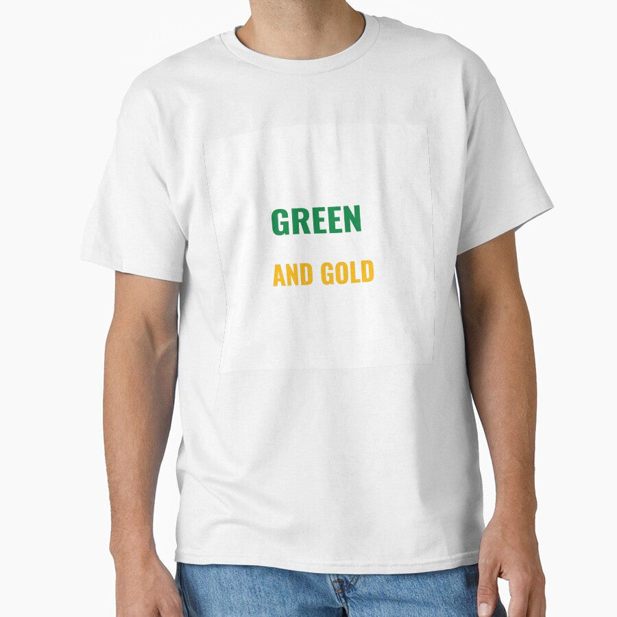 Green and Gold Shirt – Australia Soccer Fan Tee | Uncle Jichuan by Uncle-Jichuan