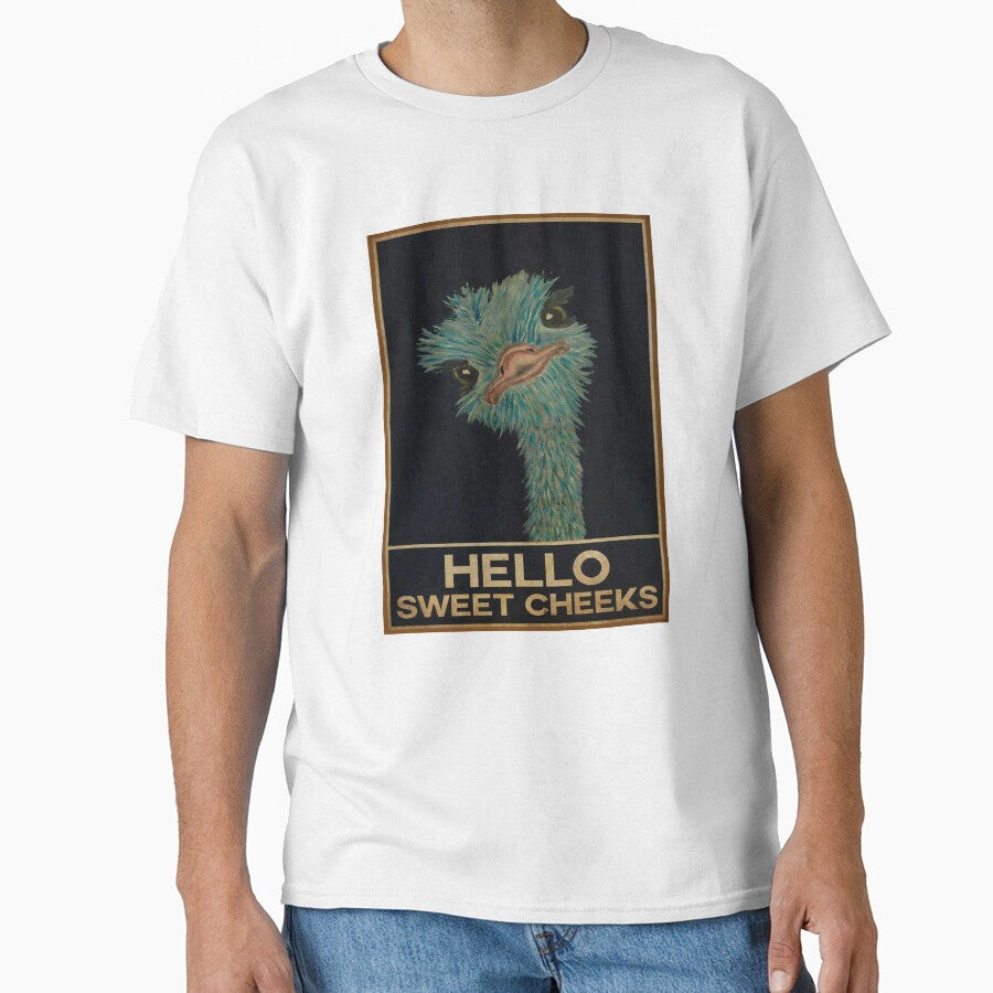 Ostrich Hello Sweet Cheeks Poster by TheresaWheeler
