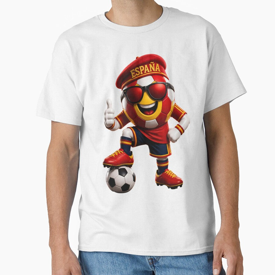 Spain Soccer Mascot Funny Football Cartoon Graphic by ArtSpark Studio