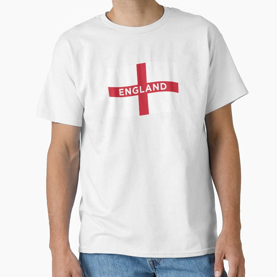 England Wave Flag With Text (On Blue) by STUDIO-72