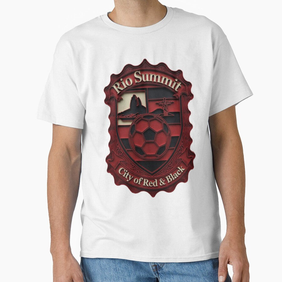 Flamengo Rio Flame T-Shirt, Scarlet Summit Heritage Mug, Brazilian Football Pride Gift by YMLux