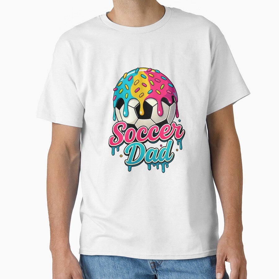 Retro Soccer Dad Daddy Father Happy Fathers Day Men Guys by diyoor