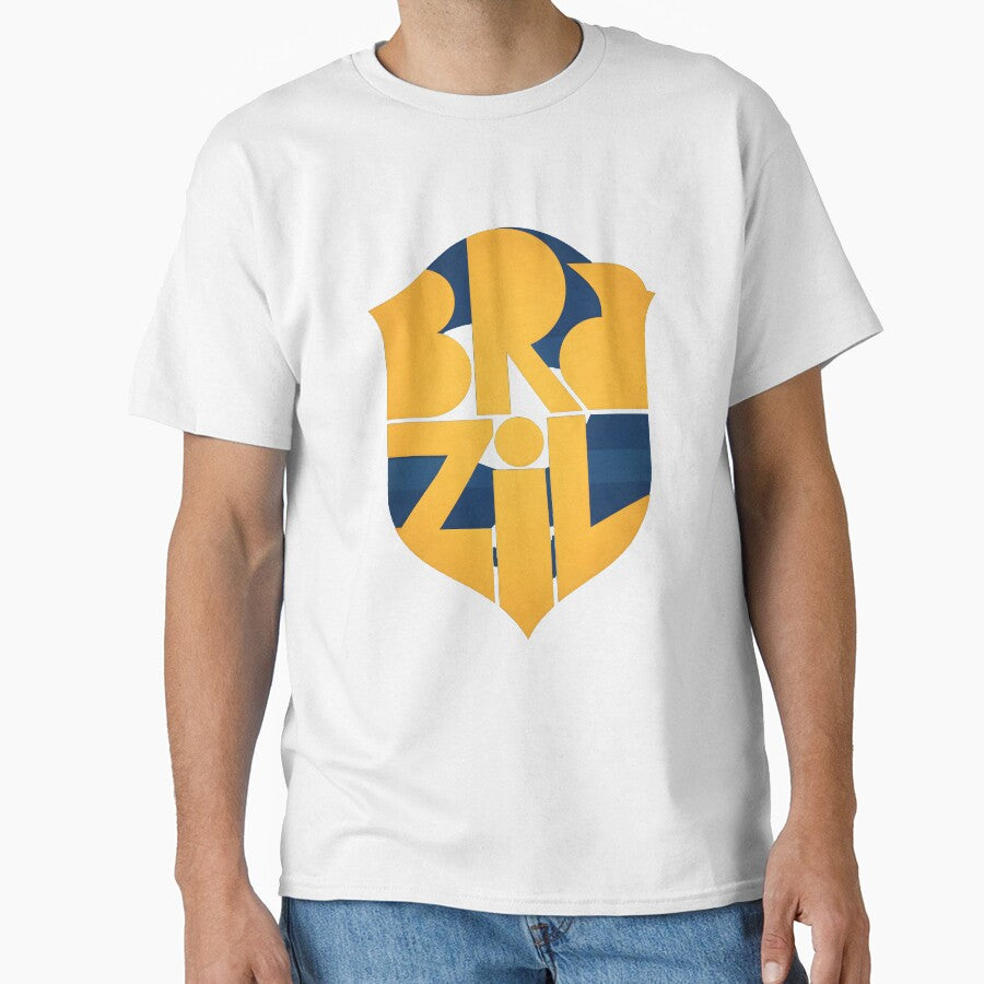 Brazil Football Crest Graphic T-Shirt by tokyojeff
