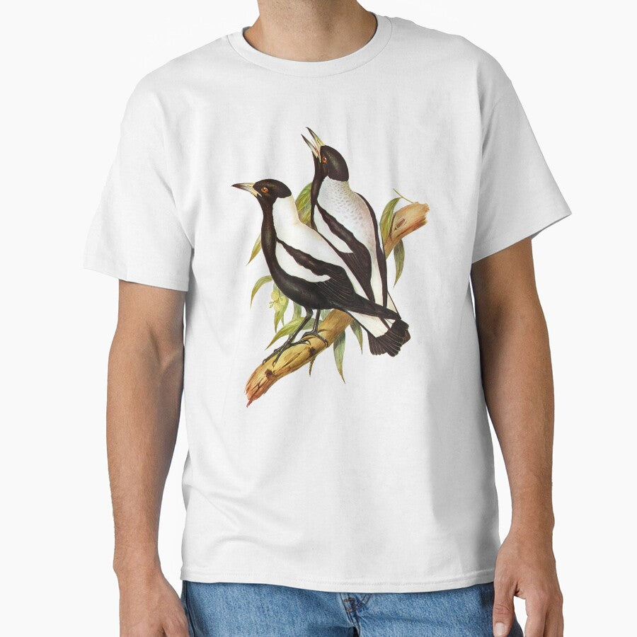 Australian Magpie - Bird Illustration - John Gould by karwilberevivalcollection