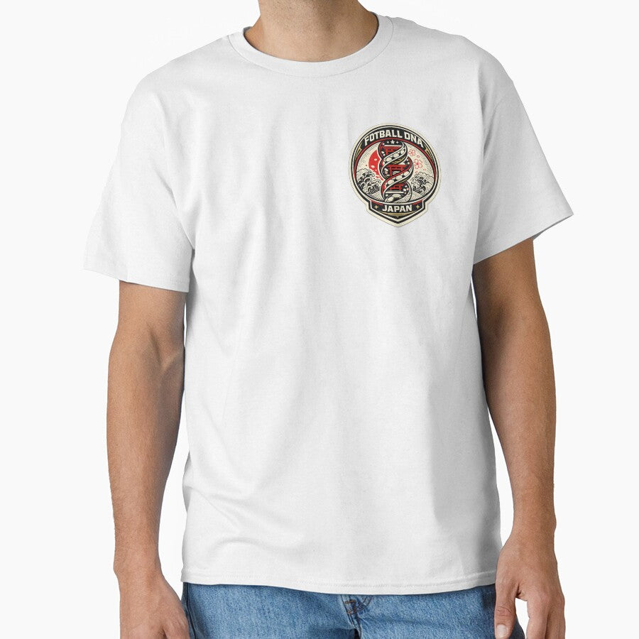 Football DNA Japan T-Shirt | Japanese Soccer Fan Design by Atlas Ink Lab