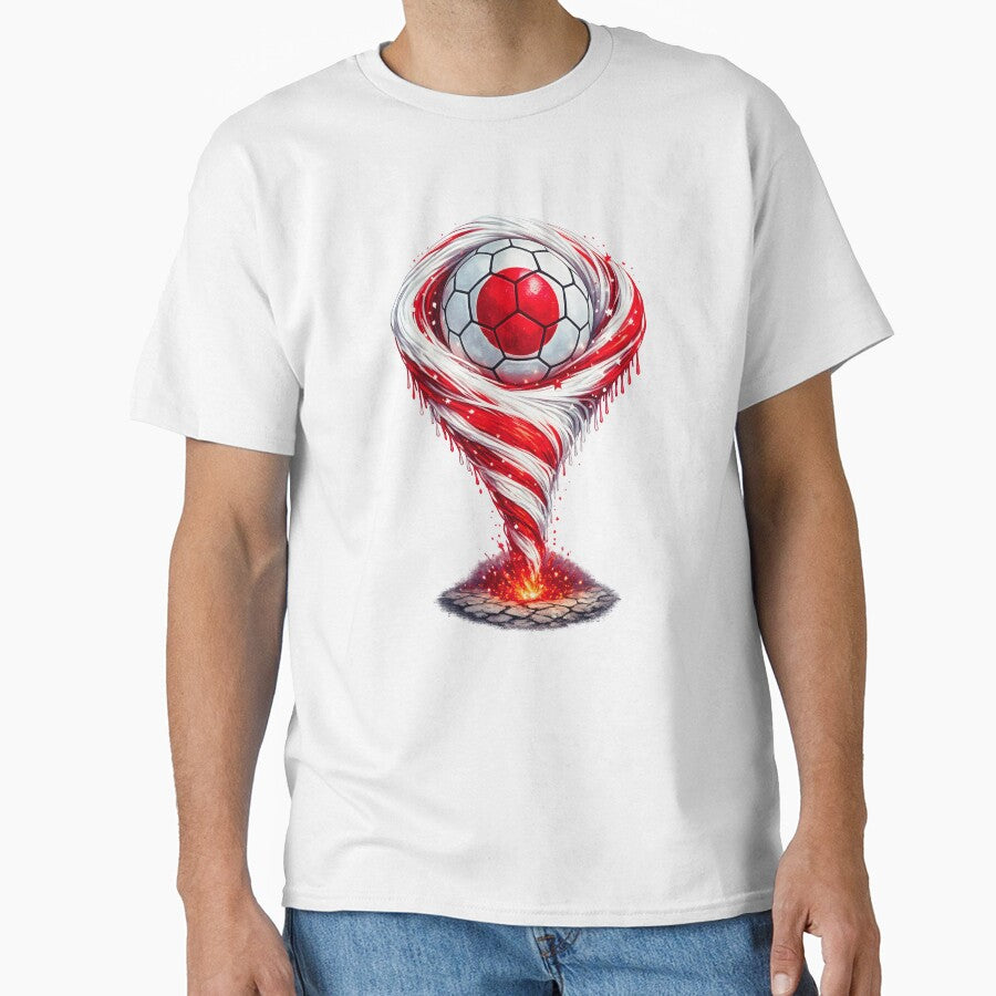 Japan Soccer Tornado - Japanese Flag Vortex Art by FunToTheFullest
