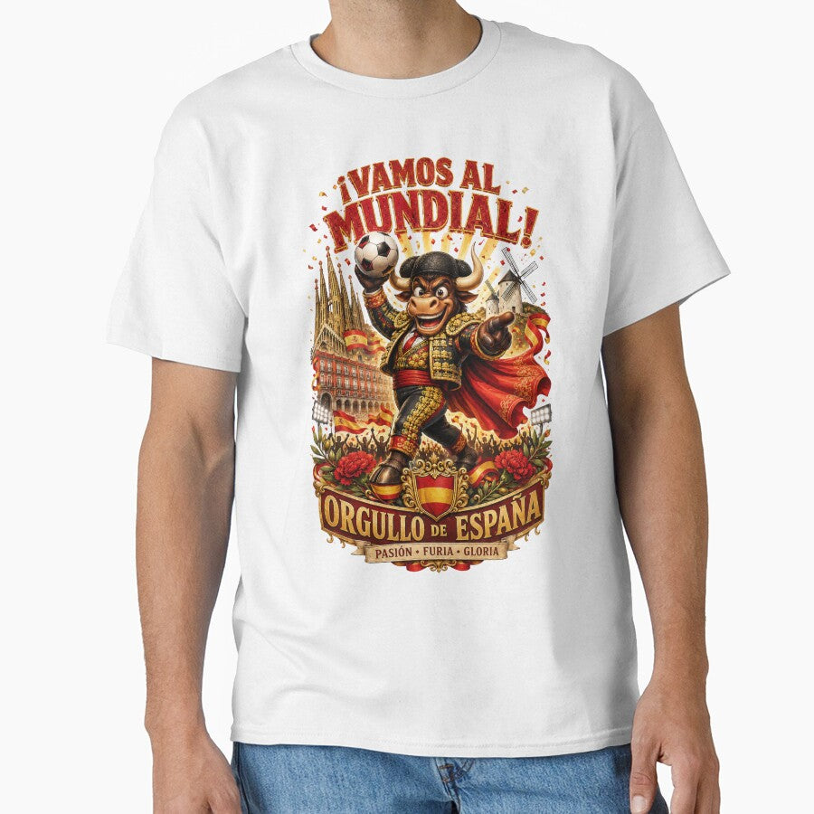 Spain World Cup 2026 Bull Fan Art by Retro Arabica