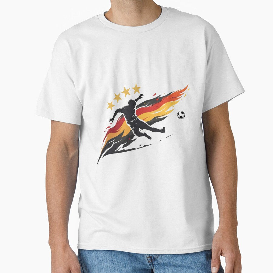 Dynamic German Soccer Player Silhouette Art by PMTaurus